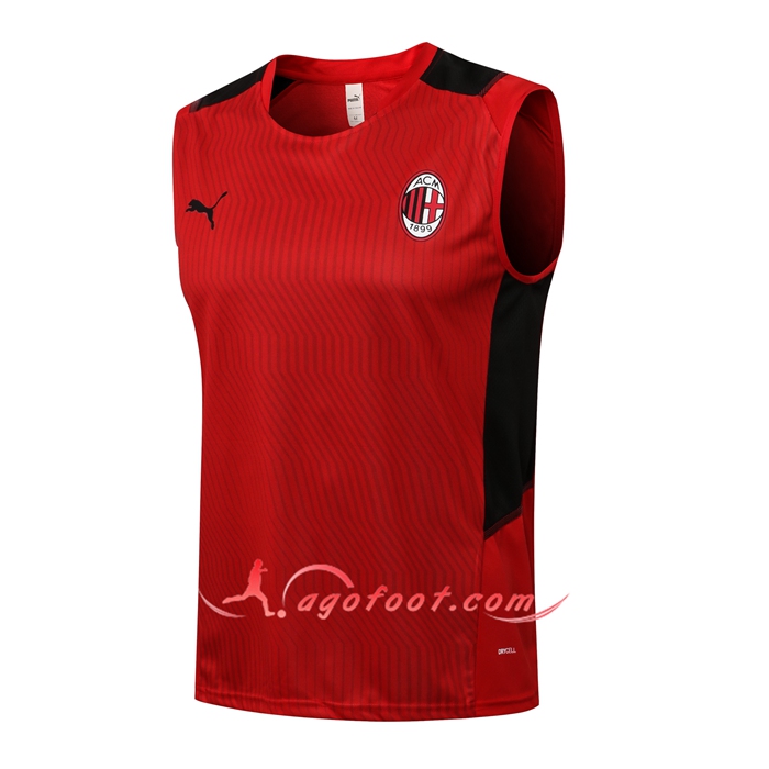 Training Debardeur Milan AC Rouge/Noir 2021/2022