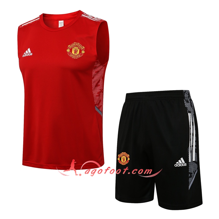 Ensemble Training Debardeur Manchester United + Short Rouge 2021/2022