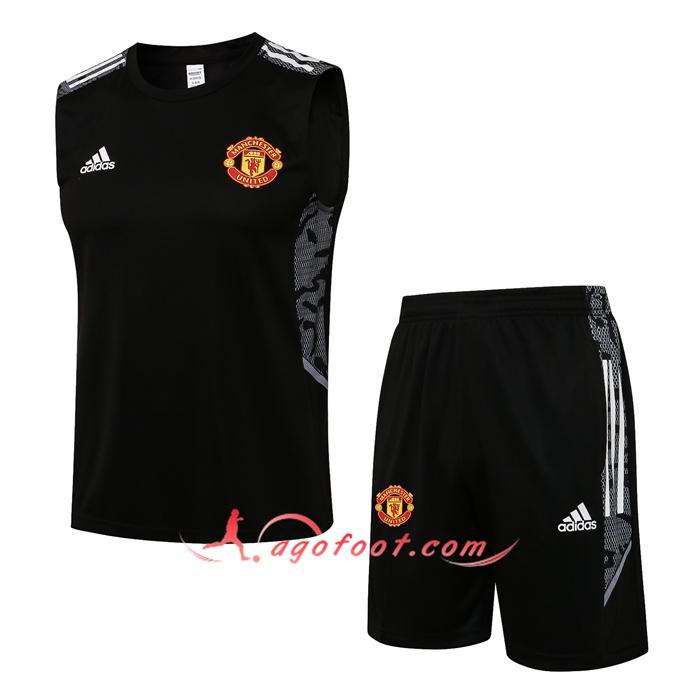 Ensemble Training Debardeur Manchester United + Short Noir 2021/2022