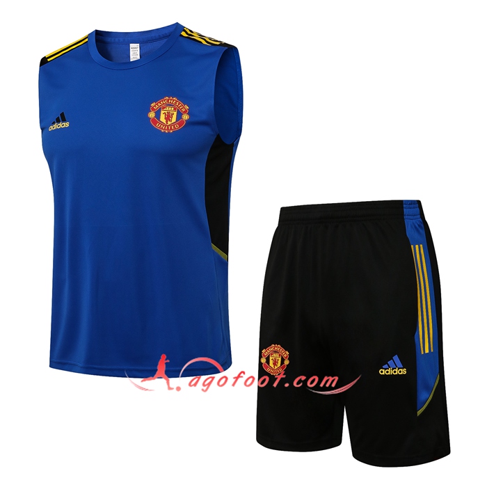 Ensemble Training Debardeur Manchester United + Short Bleu 2021/2022