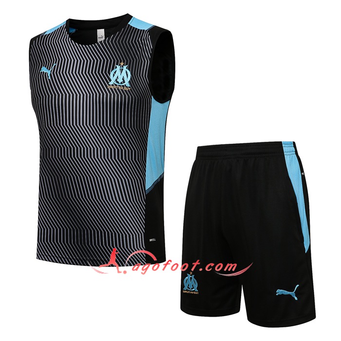 Ensemble Training Debardeur Marseille OM + Short Bleu/Noir 2021/2022