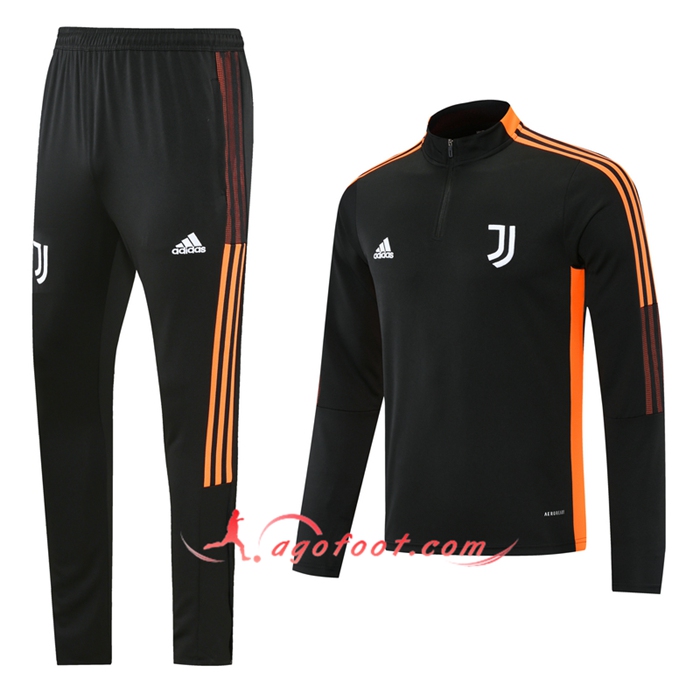 Ensemble Survetement de Foot Juventus Noir/Orange 2021/2022