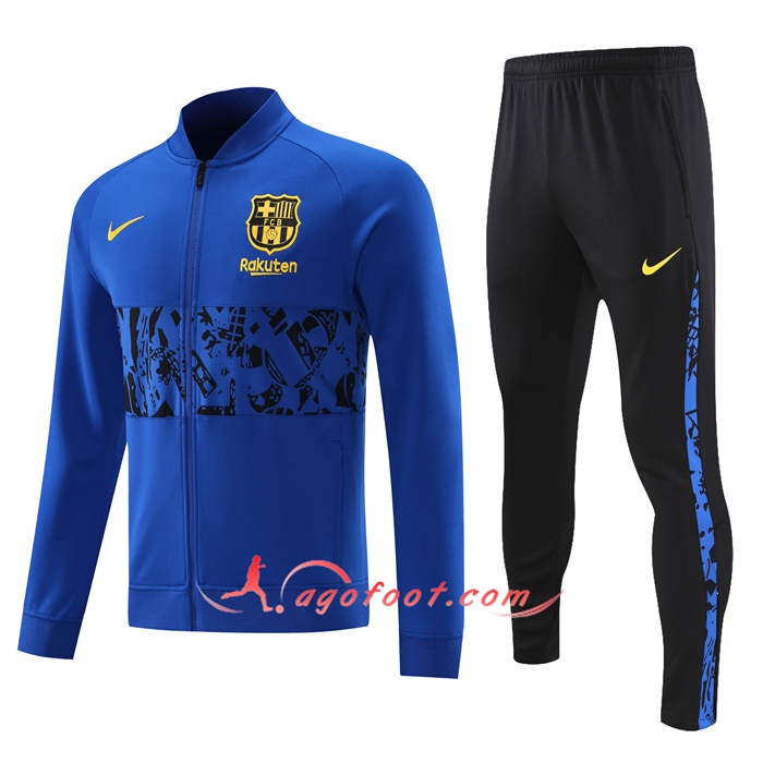 Ensemble Survetement de Foot - Veste FC Barcelone Bleu 2021/2022