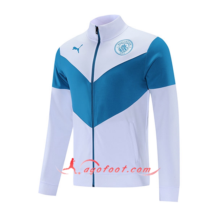 Veste Foot Manchester City Blanc/Bleu 2021/2022
