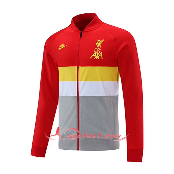 Veste Foot FC Liverpool Rouge/Jaune/Blanc/Gris 2021/2022