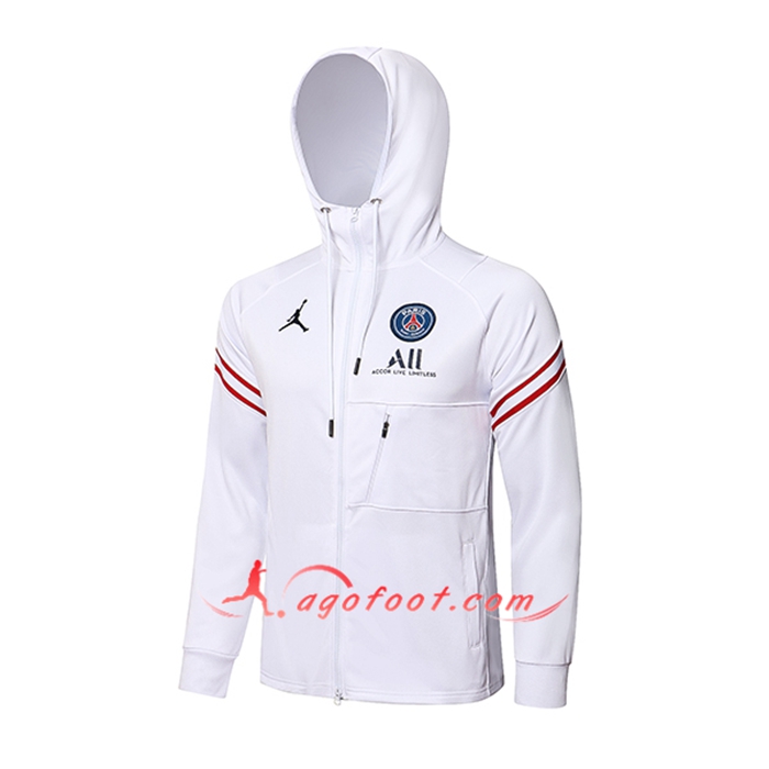 Veste A Capuche Jordon PSG Blanc 2021/2022