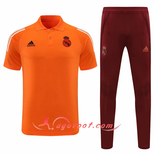 Ensemble Polo Real Madrid + Pantalon Orange 20/21