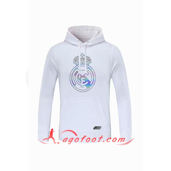 Nouveau Training Sweatshirt Capuche Real Madrid Blanc 20/21