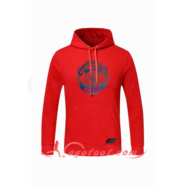 Nouveau Training Sweatshirt Capuche Manchester United Rouge 20/21