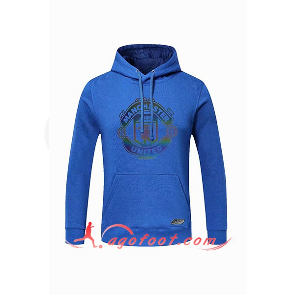 Nouveau Training Sweatshirt Capuche Manchester United Bleu 20/21