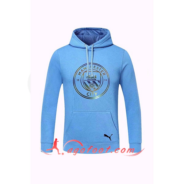 Nouveau Training Sweatshirt Capuche Manchester City Bleu clair 20/21