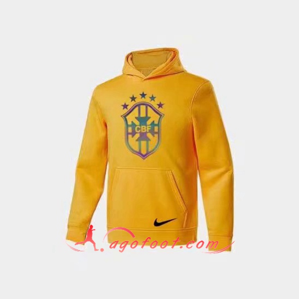 Nouveau Training Sweatshirt Capuche Brésil Jaune 20/21