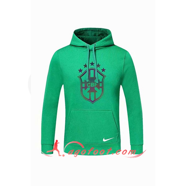 Nouveau Training Sweatshirt Capuche Brésil Vert 20/21
