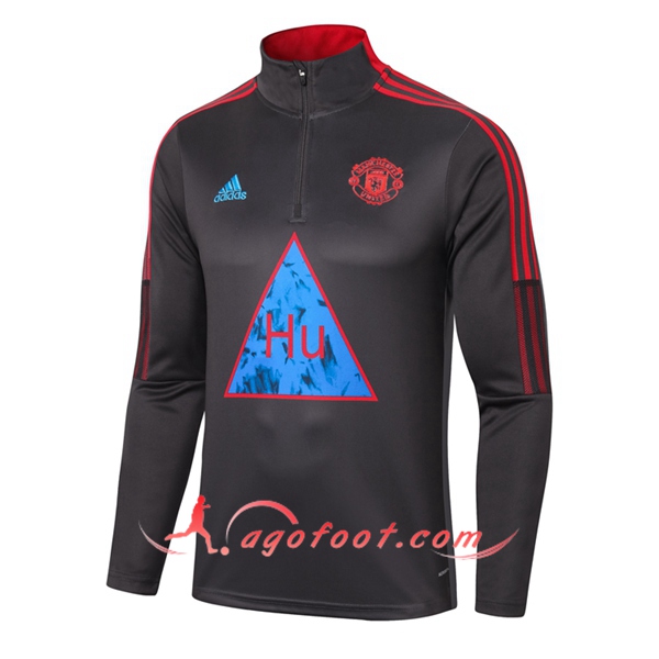 Nouveau Training Sweatshirt Manchester United Joint Edition Gris Fonce 20/21