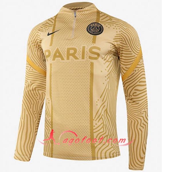 Nouveau Training Sweatshirt PSG Jaune 20/21
