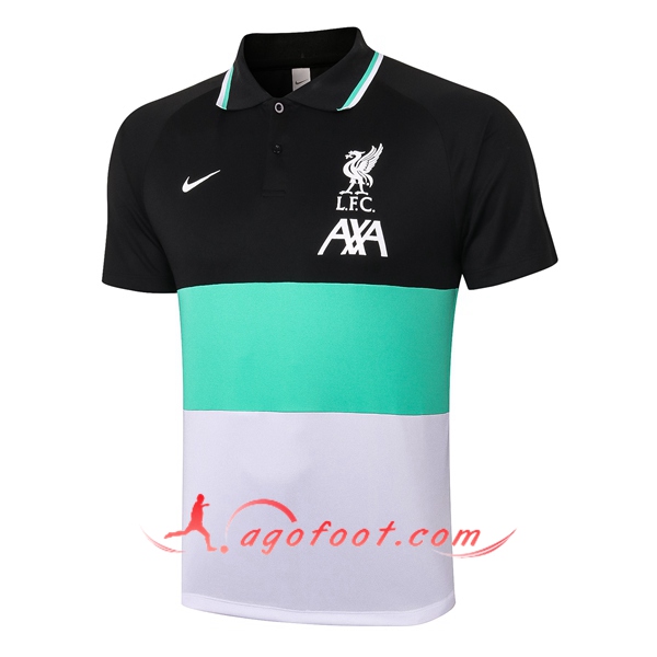 Polo Foot FC Liverpool Vert/Noir/Blanc 20/21