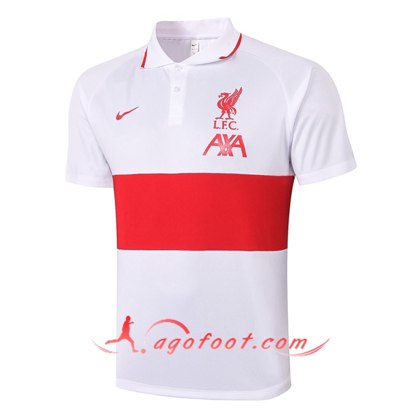 Polo Foot FC Liverpool Blanc/Rouge 20/21