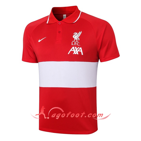 Polo Foot FC Liverpool Rouge/Blanc 20/21
