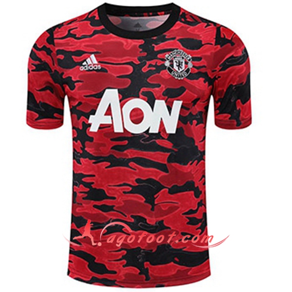 Training T-Shirts Manchester United Noir/Rouge 20/21