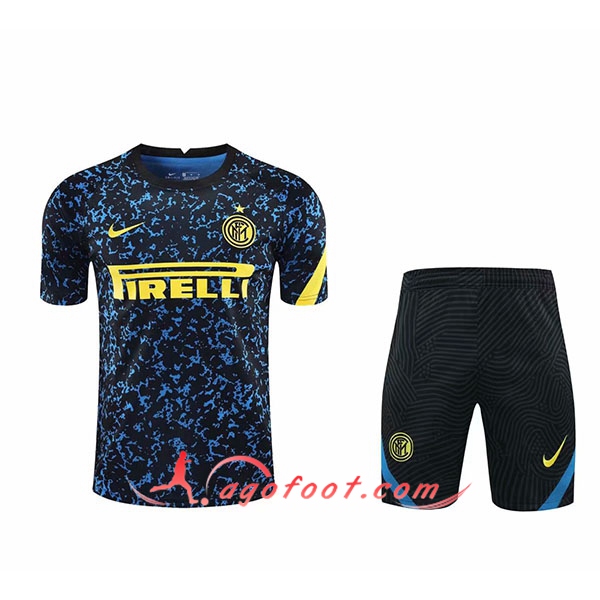 Ensemble Training T-Shirts Inter Milan + Shorts Bleu/Noir 20/21
