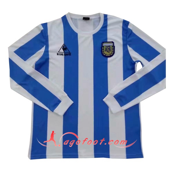 Maillot de Foot Argentine Retro Domicile Manche Longue 1986