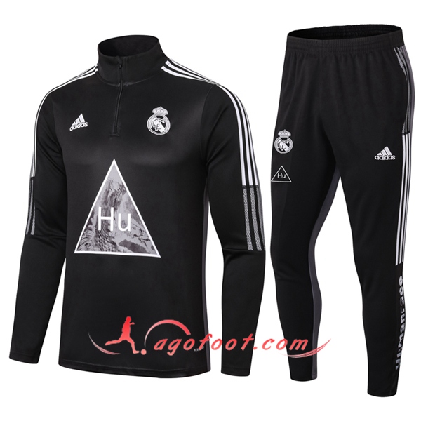 Ensemble Survetement de Foot Real Madrid Joint Edition Noir 20/21
