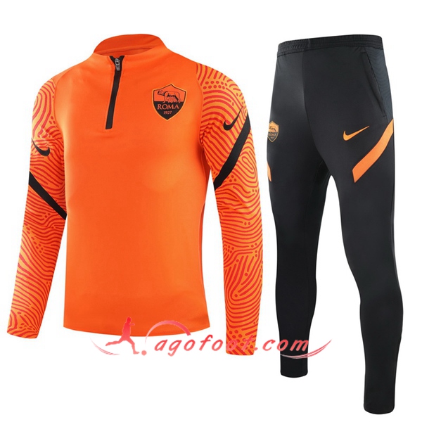 Ensemble Survetement de Foot AS Roma Orange 20/21