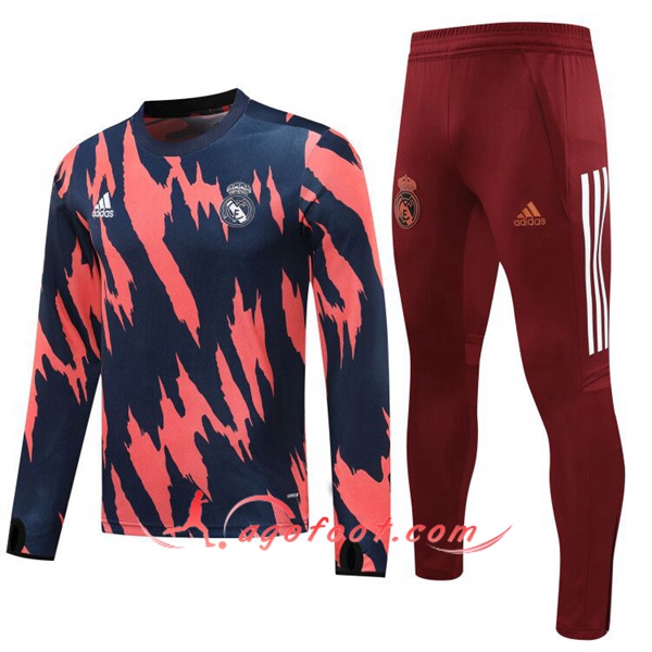 Ensemble Survetement de Foot Real Madrid Noir/Rose 20/21