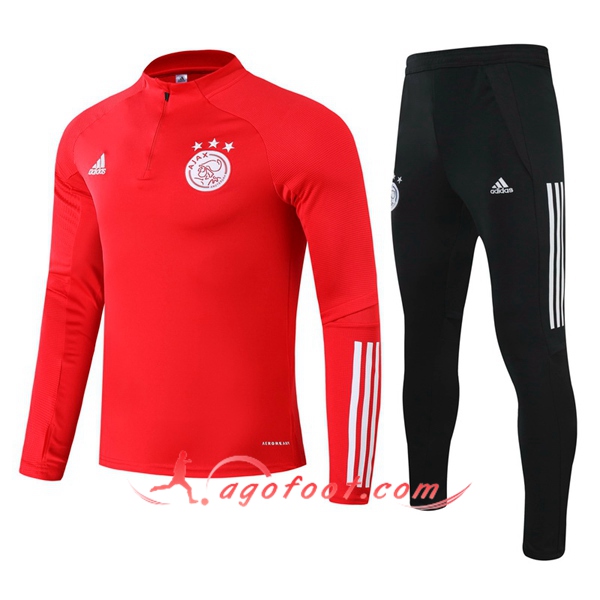 Nouveau Survetement Foot AFC Ajax Enfant Rouge 20/21