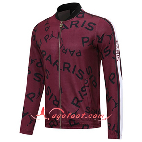 Nouveau Veste Foot PSG Jordan Marron 20/21