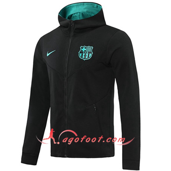 Veste A Capuche FC Barcelone Vert/Noir 20/21
