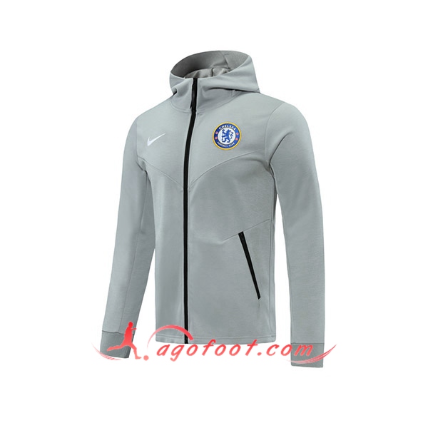 Veste A Capuche FC Chelsea Gris 20/21