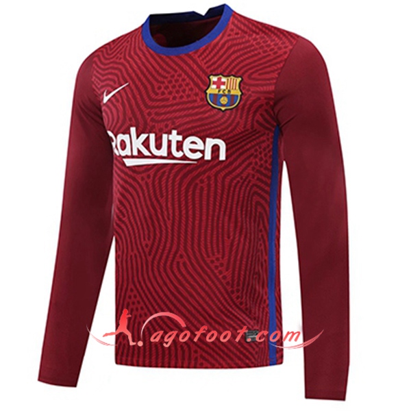 Maillot FC Barcelone Gardien De But Rouge Manche longue 20/21