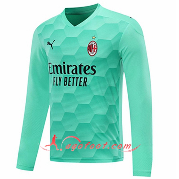 Maillot Milan AC Gardien De But Vert Clair Manche longue 20/21