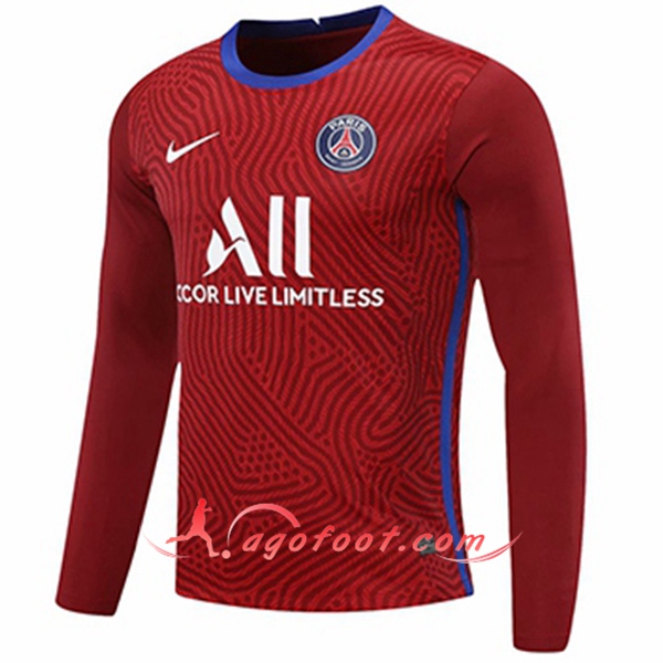Maillot de Foot PSG Gardien De But Rouge Manche longue 20/21