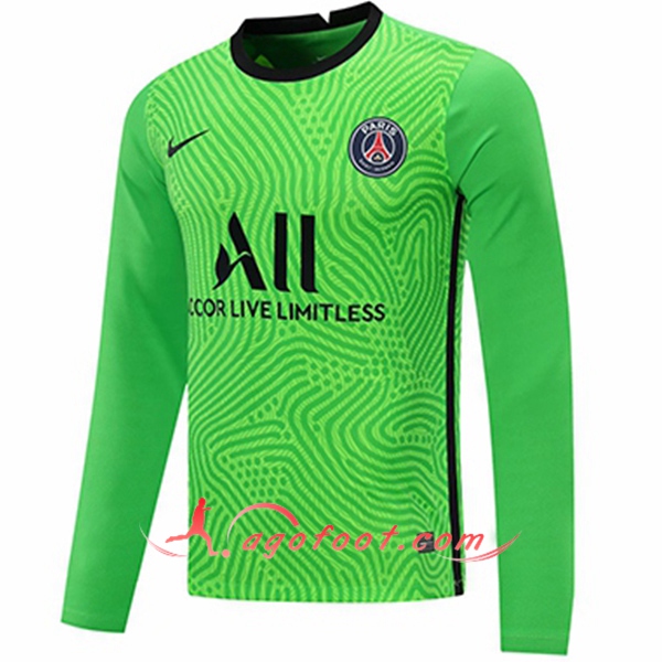 Maillot de Foot PSG Gardien De But Vert Manche longue 20/21