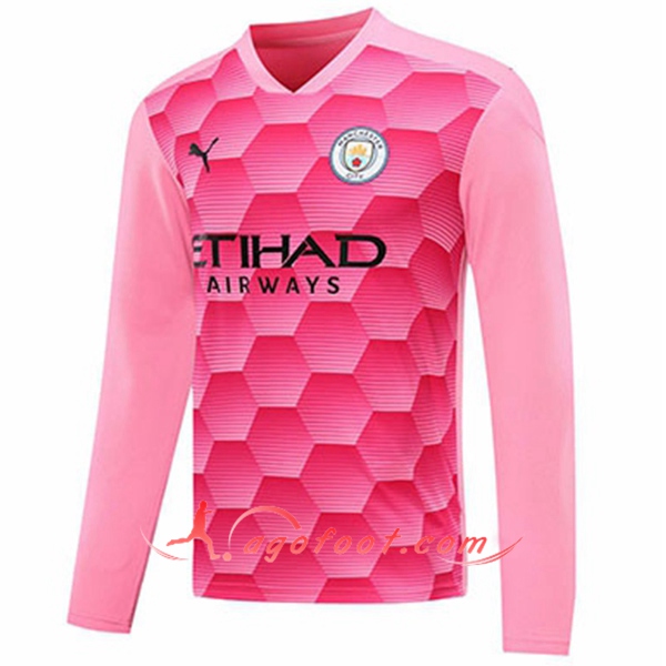 Maillot Manchester City Gardien De But Rouge Manche longue 20/21
