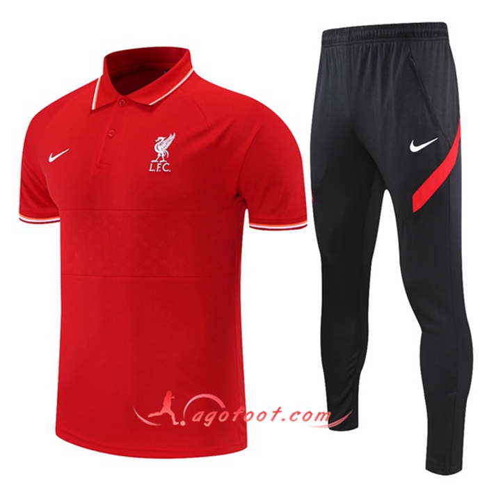 Ensemble Polo FC Liverpool + Pantalon Rouge 2021/2022
