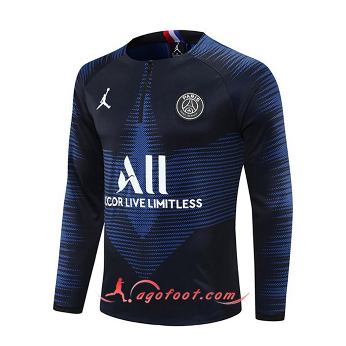 Sweatshirt Training Jordan PSG Bleu/Noir 2021/2022