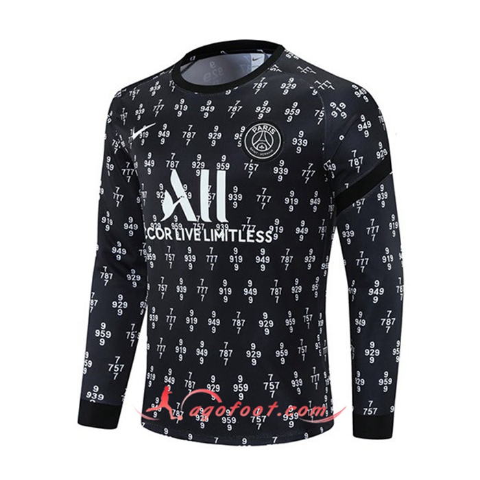 Sweatshirt Training Jordan PSG Noir/Blanc 2021/2022