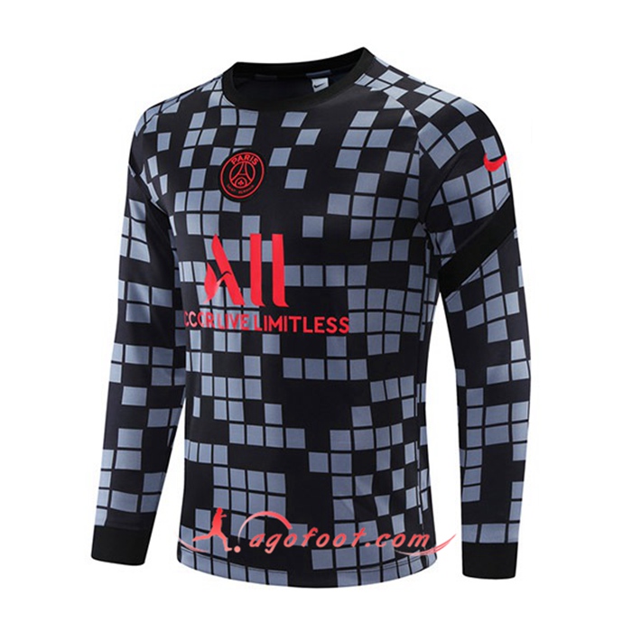 Sweatshirt Training Jordan PSG Noir/Gris 2021/2022