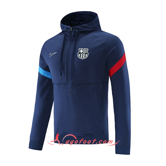 Sweatshirt Training Capuche FC Barcelone Bleu Marin/Rouge/Bleu 2021/2022