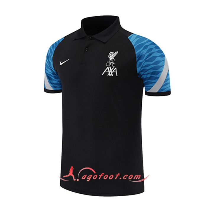 Polo Foot FC Liverpool Noir/Bleu 2021/2022