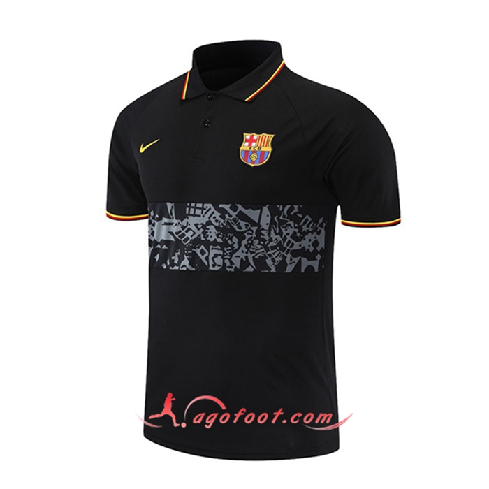 Polo Foot FC Barcelone Noir/Gris 2021/2022