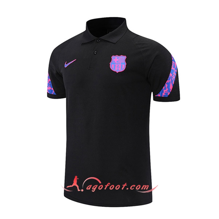 Polo Foot FC Barcelone Noir/Pourpre 2021/2022