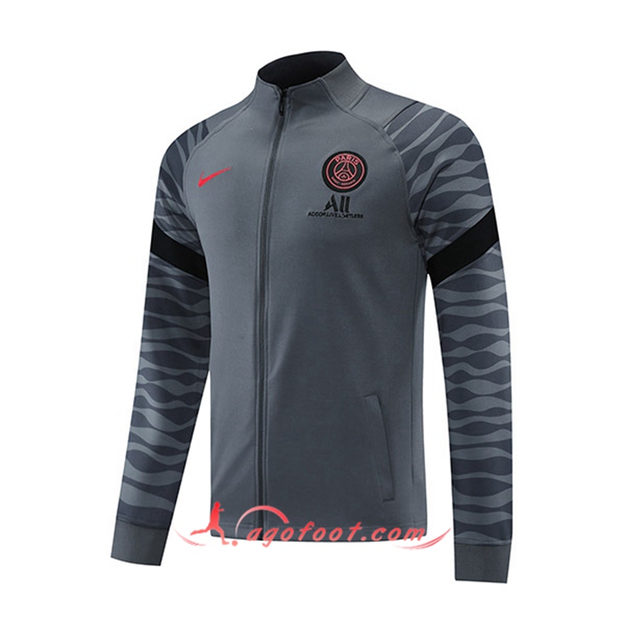 Veste Foot Jordan PSG Gris 2021/2022