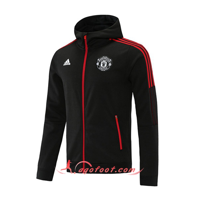 Veste A Capuche Manchester United Noir/Rouge 2021/2022