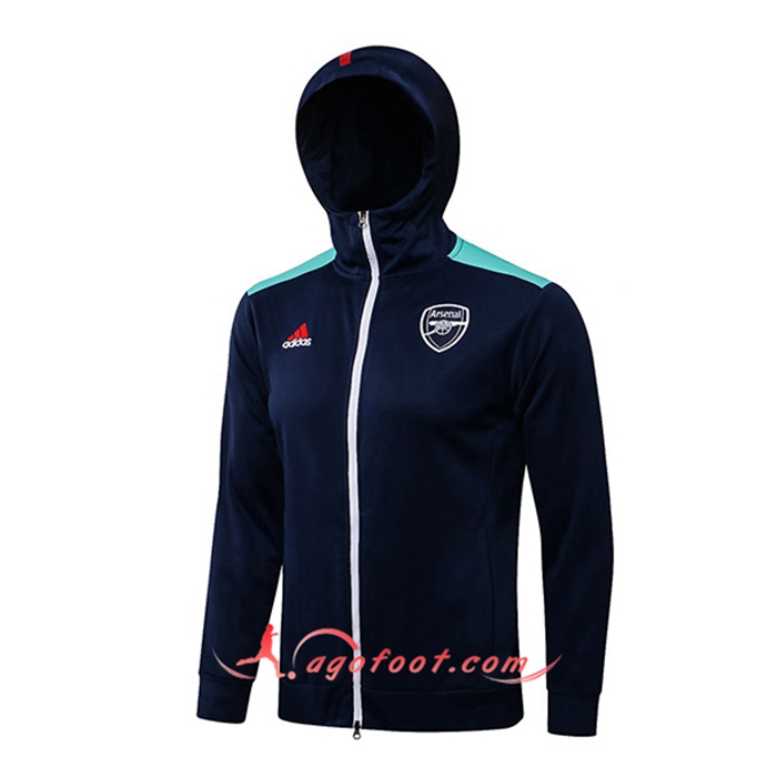 Veste A Capuche FC Arsenal Bleu Marin/Vert 2021/2022