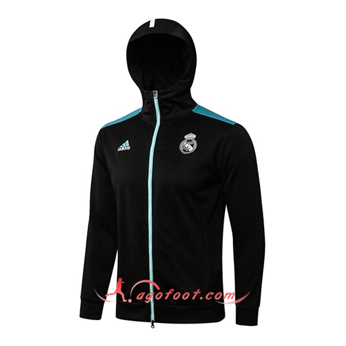 Veste A Capuche Real Madrid Noir/Vert 2021/2022