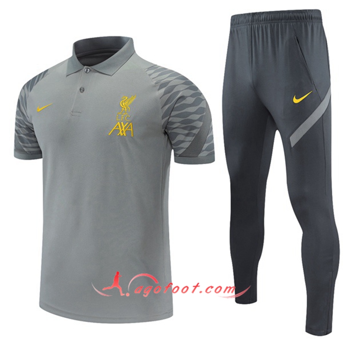 Ensemble Polo FC Liverpool + Pantalon Gris 2021/2022